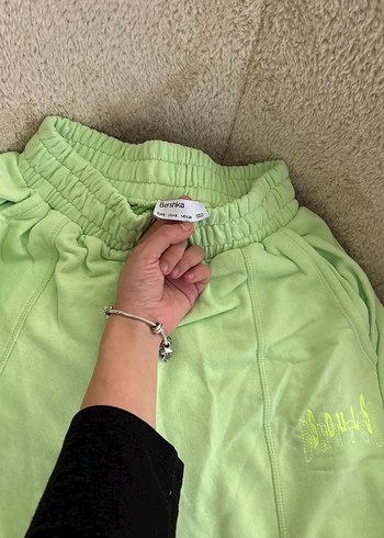 Bershka Canli Lime Yesili Rahat Esofman Alti