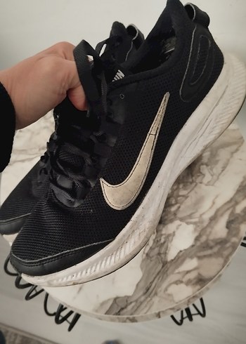 Siyah Bağcıklı Nike Spor Ayakkabı - Görsel 4