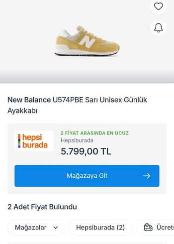 New Balance Sarı Kadın Spor Ayakkabı - Görsel 6