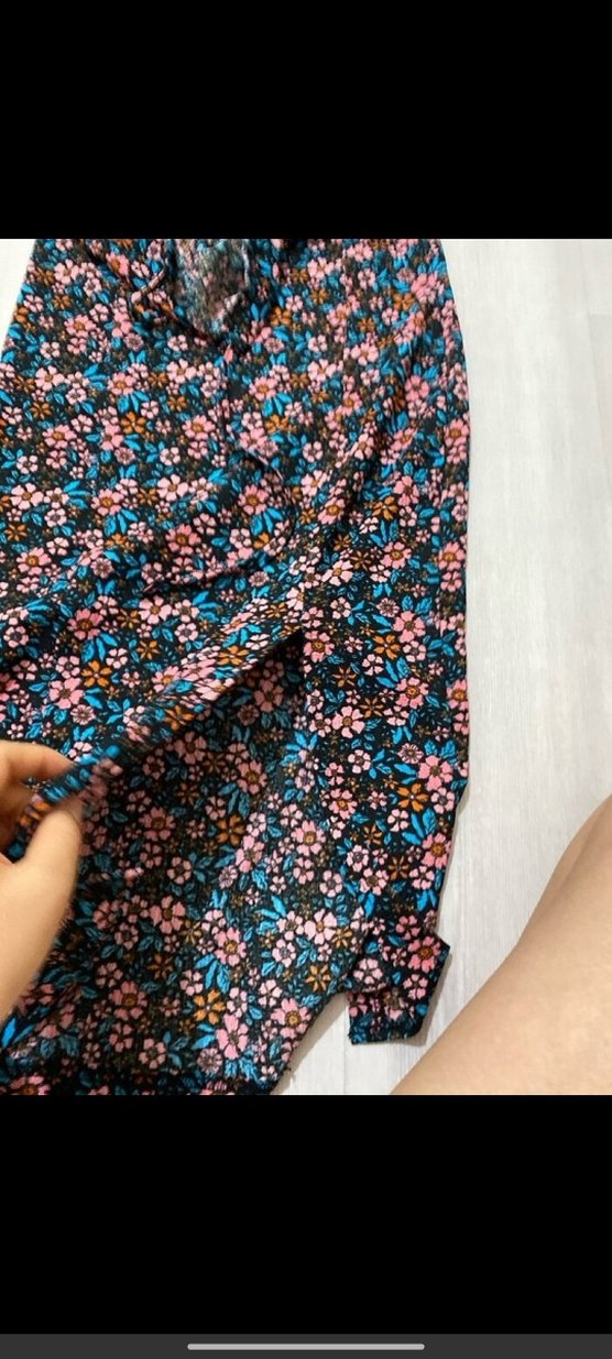 Çiçek Desenli Uzun Askılı Kadın Elbise - Görsel 3