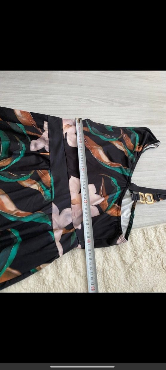 Bohem Çok Renkli Uzun Askılı Elbise - Görsel 3