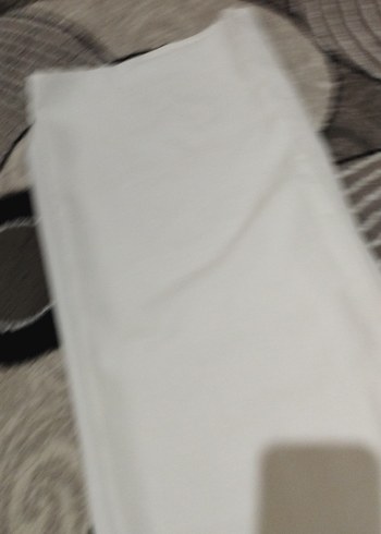 l Beden Kadın Beyaz Midi Pilili Rahat Pantolon