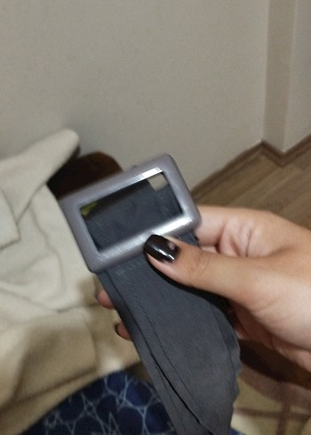 l Beden Düğmeli Gri Hamile Uzun Keten Kaban