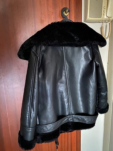 s Beden Stradivarius içi kürklü biker mont