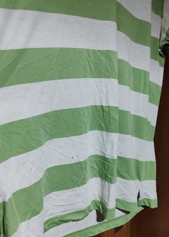 Yeşil Çizgili Pamuklu Erkek Polo Tişört - Görsel 3