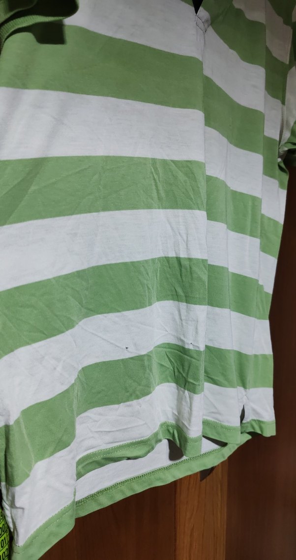 Yeşil Çizgili Pamuklu Erkek Polo Tişört - Görsel 3