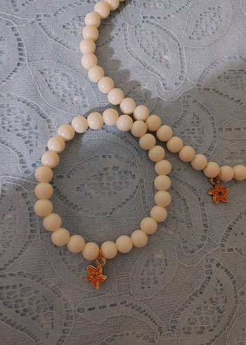 Beyaz Boncuklu Mini Bohem Kolye - Görsel 2