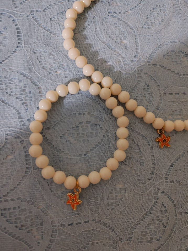 Beyaz Boncuklu Mini Bohem Kolye - Görsel 2