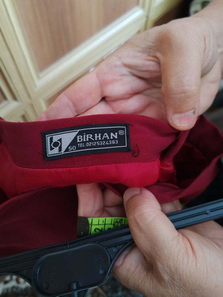 Bordo Uzun Drapeli Kadın Etek - Görsel 4