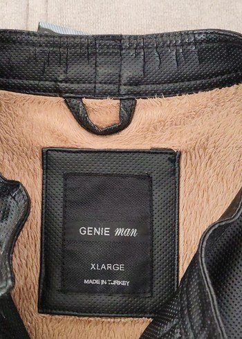 Siyah Deri Biker Ceket, Fermuarlı, Uzun Kollu - Görsel 5