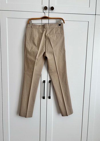 36 Beden Bej Regular Fit Kumaş Kadın Pantolon
