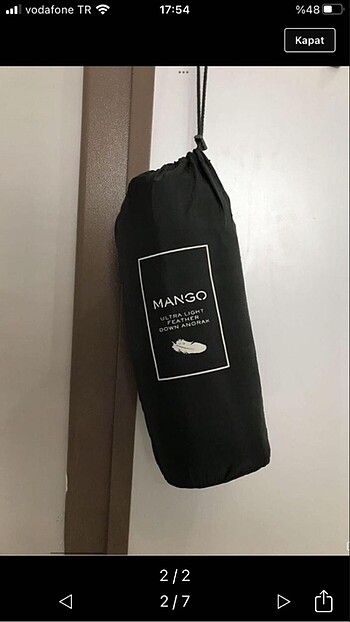 Mango Mango kaz tüyü mont s beden