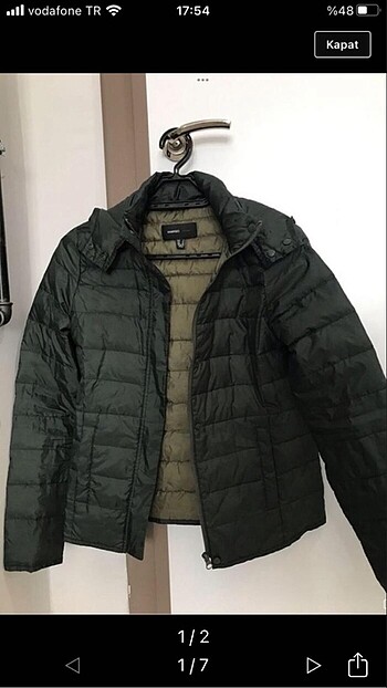 Mango kaz tüyü mont s beden