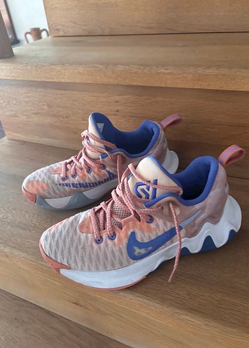 Nike Pembe Mavi Spor Ayakkabi 35 5