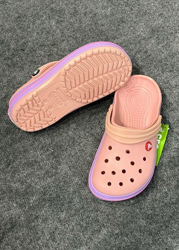 39 Beden CROCS  CROCBAND PUDRA ÜST KALİTE ETİKETLİ TOZ TORBALI