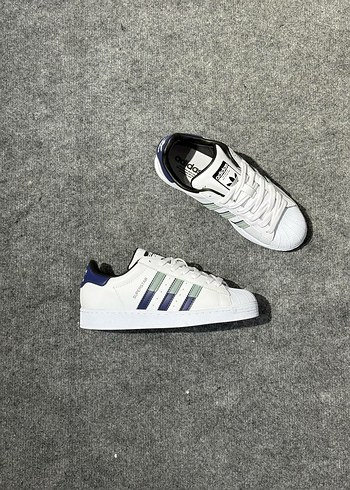 Adidas ADİDAS SÜPERSTAR LACİVERT TURKUAZ İTHAL ÜRÜNDÜR ETİKETLİ