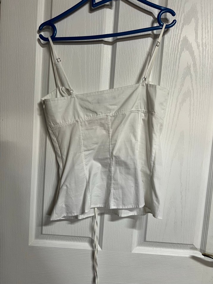 Beyaz İnce Askılı Hemşire Korsesi - Görsel 2