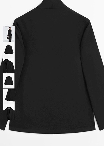 Siyah Deri Ofis Blazeri - Görsel 3