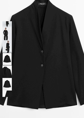 Siyah Deri Ofis Blazeri - Görsel 2