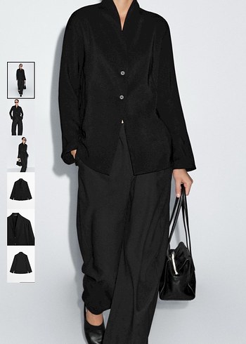 Siyah Deri Ofis Blazeri - Görsel 5