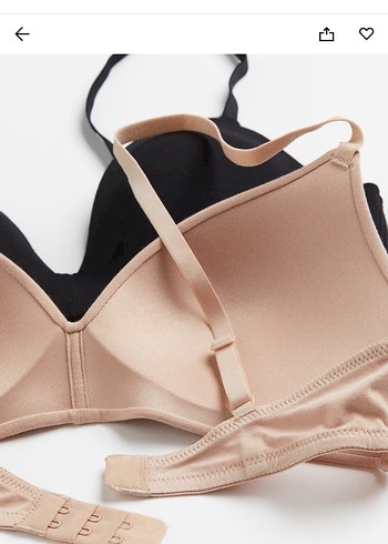 Bej ve Siyah Minimalist Sütyen Seti ikili - Görsel 2