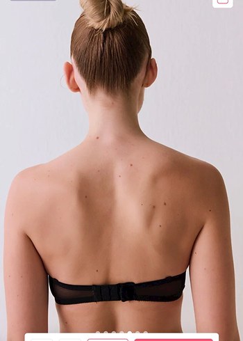 Siyah Minimalist Goth Sütyen - Görsel 3