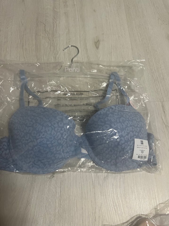 Pastel Mavi Minimalist Sütyen - Görsel 4