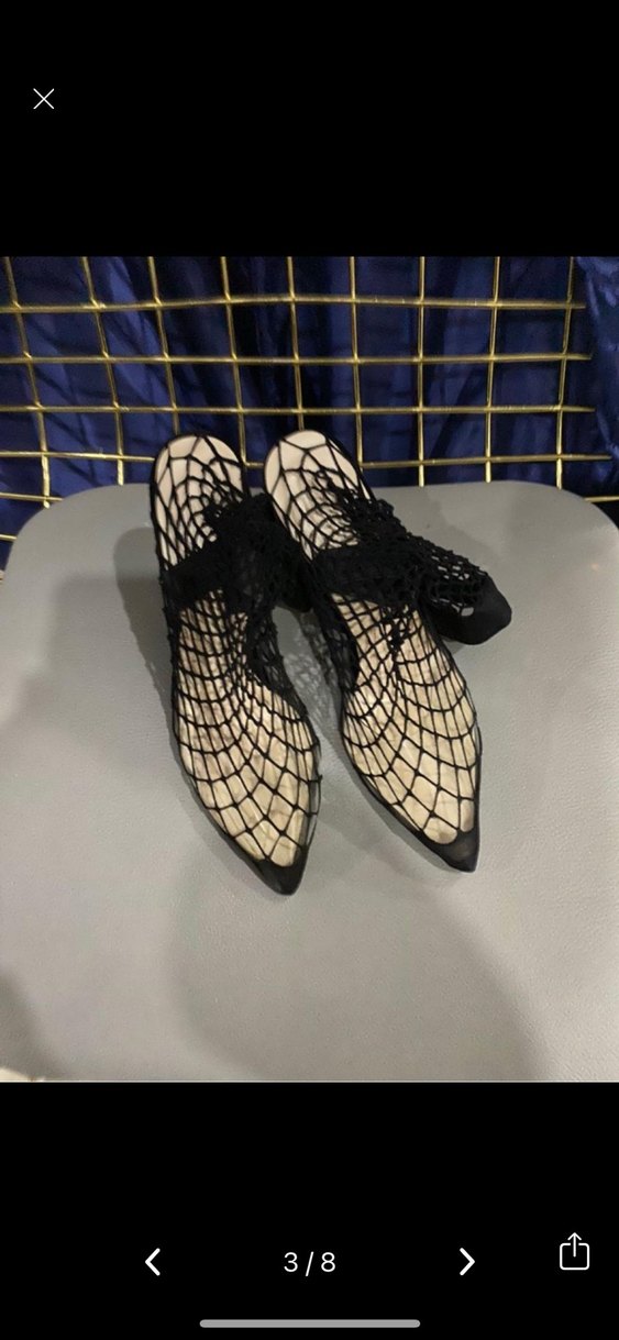 Siyah file detaylı topuklu - Görsel 3