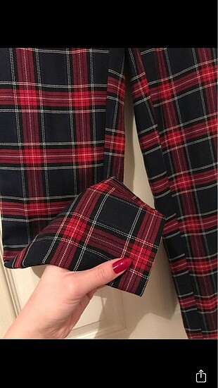 Koton Koton kareli kumaş pantalon xs