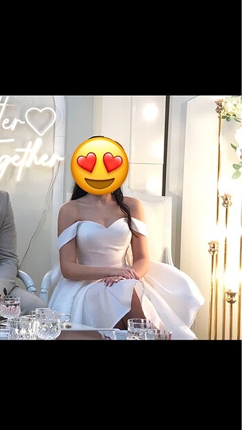 34 Beden Nişan kısa gelinlik after party elbisesi beyaz elbise nikah