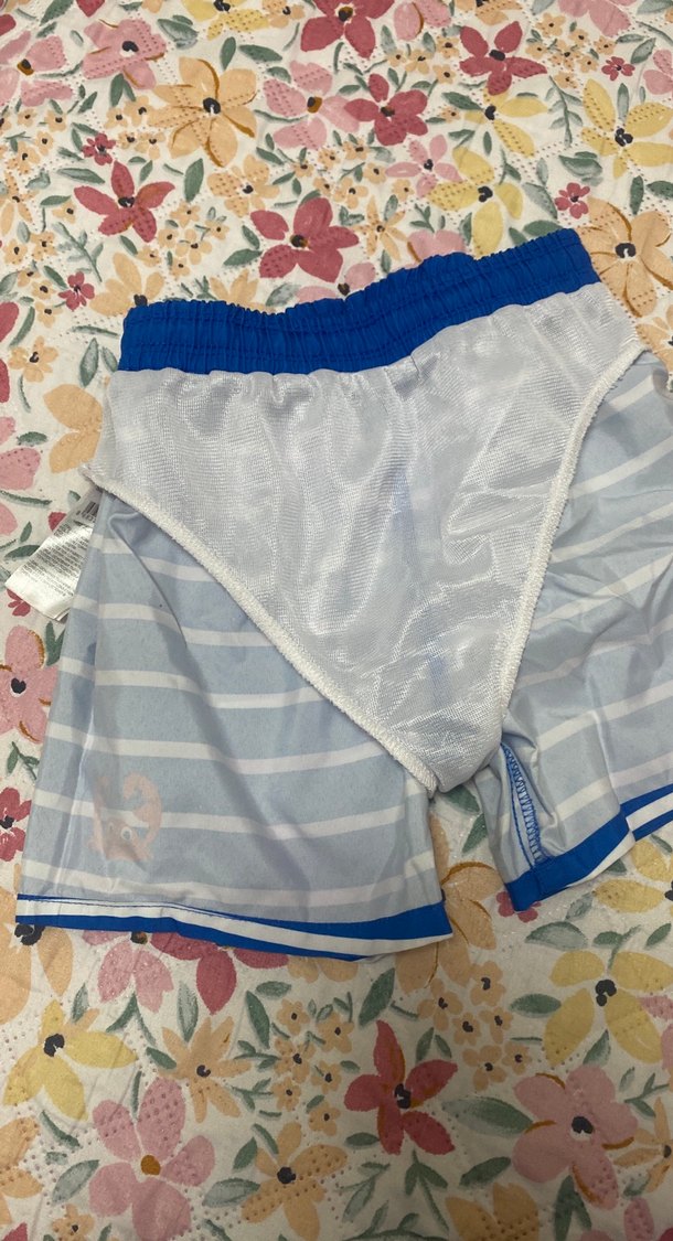 Erkek Çocuk Mavi Çizgili Deniz Şortu - Görsel 3