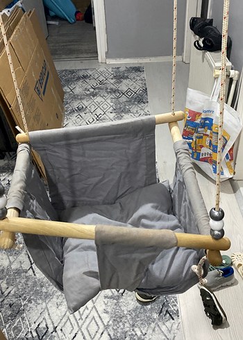 Gri bebek salıncak - Görsel 2