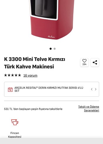 Arçelik Kırmızı Kahve Makinesi - Görsel 10