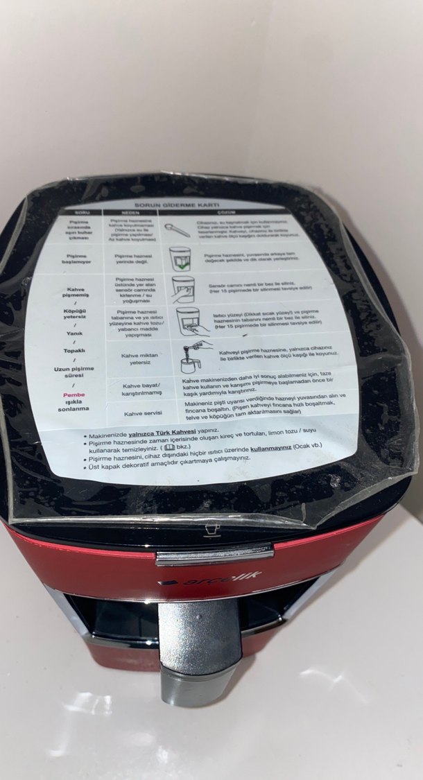Arçelik Kırmızı Kahve Makinesi - Görsel 2