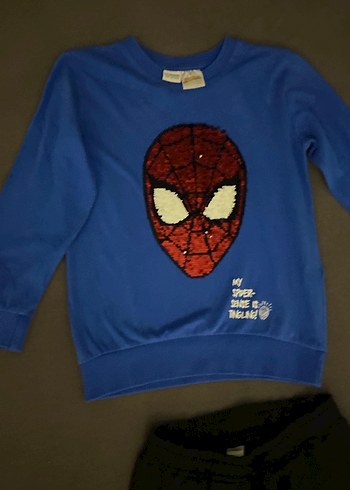 Mavi Sweatshirt ve Siyah Eşofman Takımı - Görsel 2