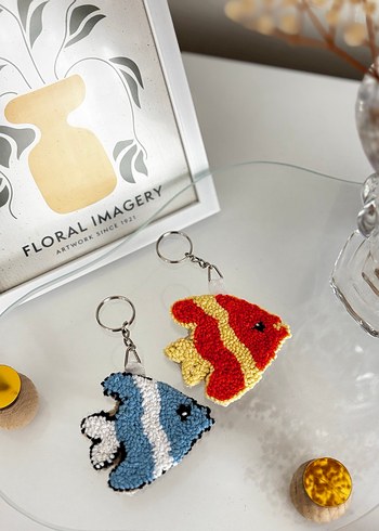 Renkli Boncuklu Balık Anahtarlık Seti - Görsel 2