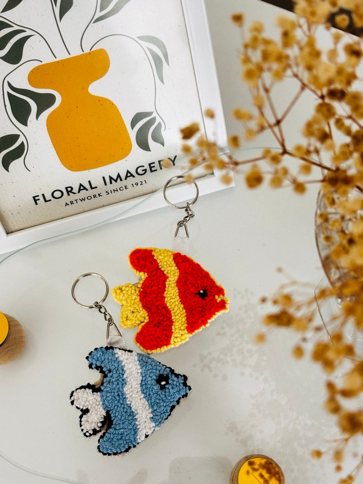 Renkli Boncuklu Balık Anahtarlık Seti - Görsel 3