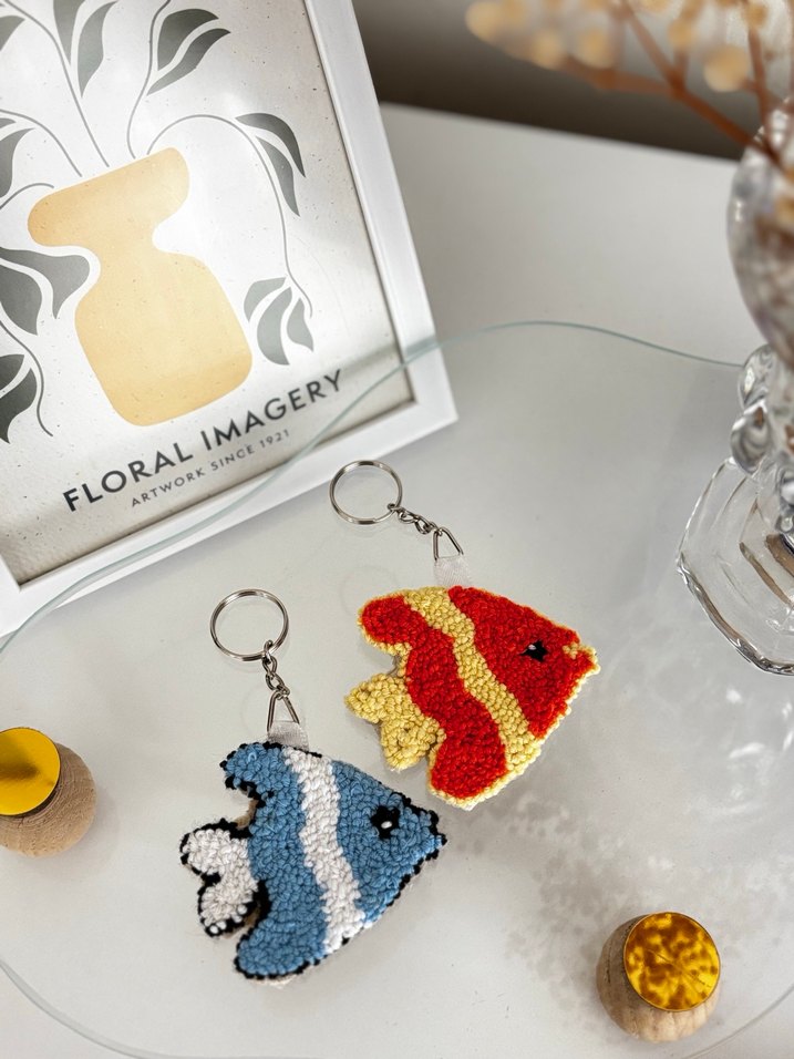 Renkli Boncuklu Balık Anahtarlık Seti - Görsel 2