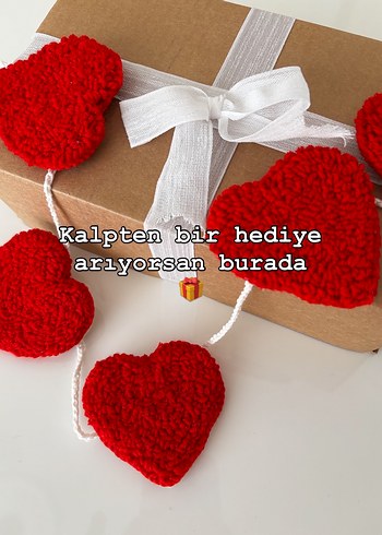 Kırmızı Kalp Şeklinde Dekoratif Süs - Görsel 4