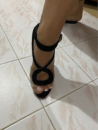 Pelinin Ayakkabıları Fantazai model şeffaf setaylı şık ayakkabı