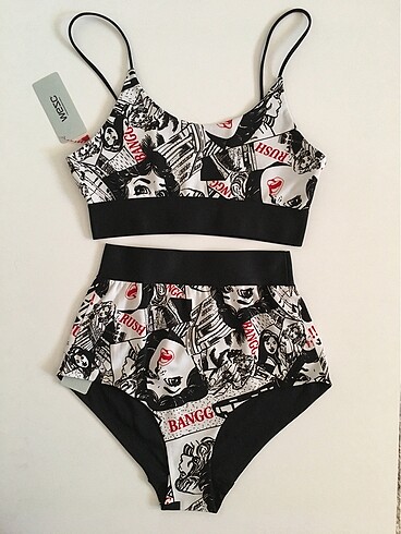Yüksek Bel Retro Bikini Takımı