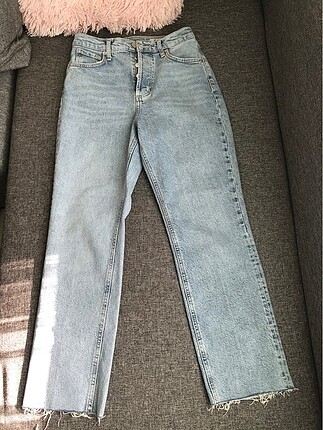 Zara 5 düğmeli buz mavisi jean