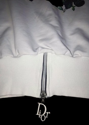 Kadın Beyaz Kapüşonlu Kısa Sweatshirt - Görsel 3