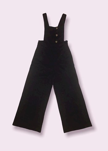 Siyah Midi Kadın Tulum - Görsel 2