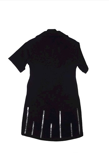 Kısa Kollu Siyah mini elbise - Görsel 2