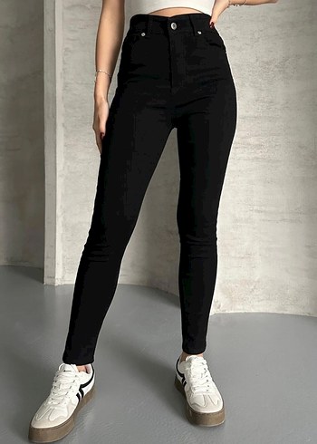 Siyah Midi Kadın Jean - Günlük Rahat - Görsel 2