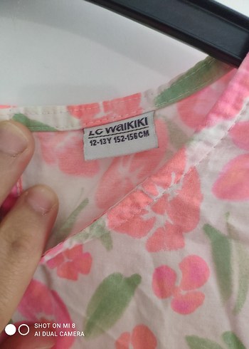 LC Waikiki Pembe Çiçek Desenli Kız Çocuk Elbise