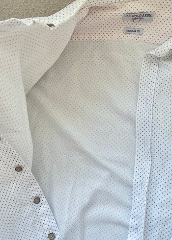 U.S POLO Beyaz Pamuklu Erkek Gömlek - Görsel 3