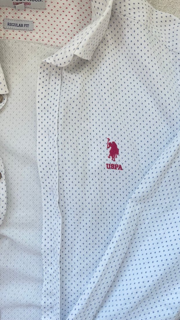 U.S POLO Beyaz Pamuklu Erkek Gömlek - Görsel 4