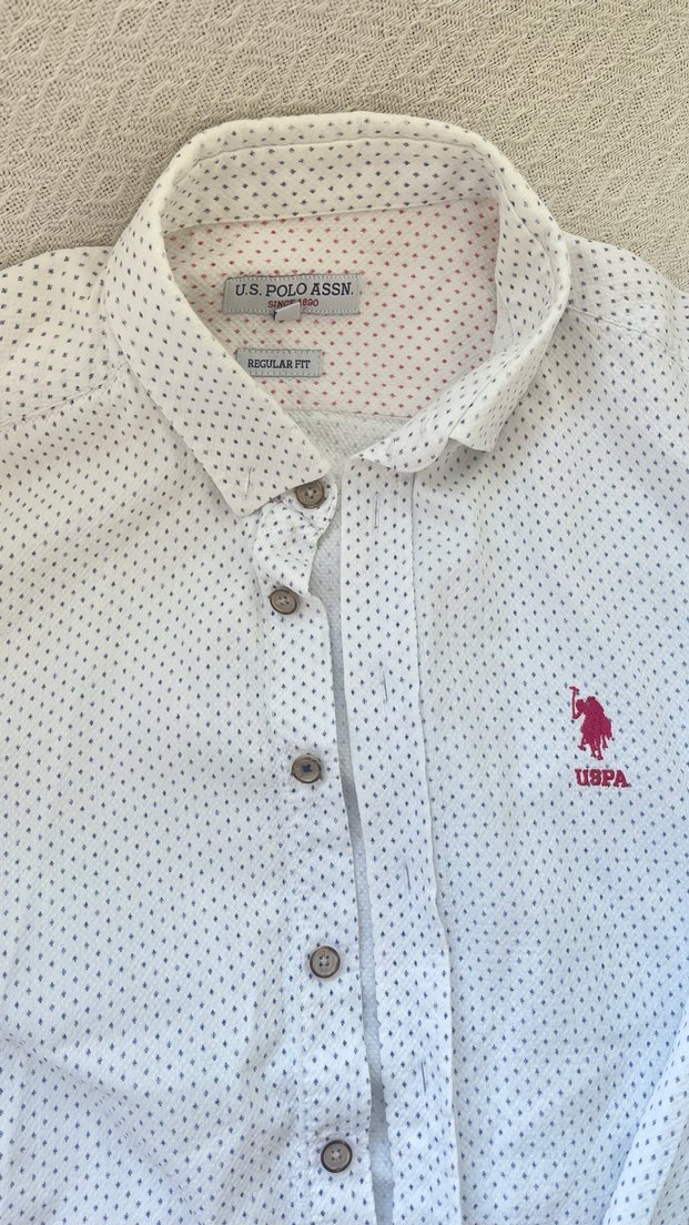 U.S POLO Beyaz Pamuklu Erkek Gömlek - Görsel 2